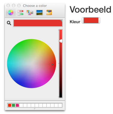 Screenshot FireFox color picker Mac OS X Mavericks