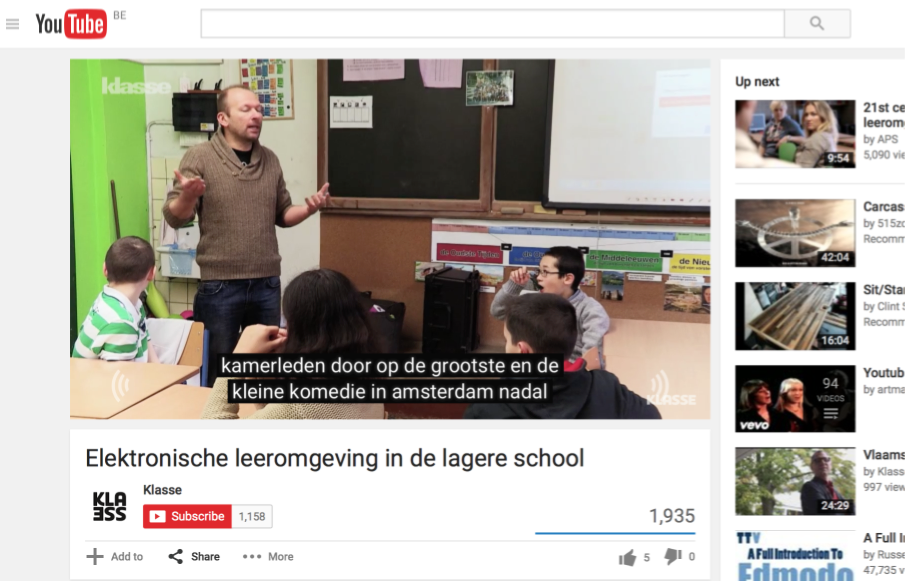 YouTube TV klasse met slechte auto captioning