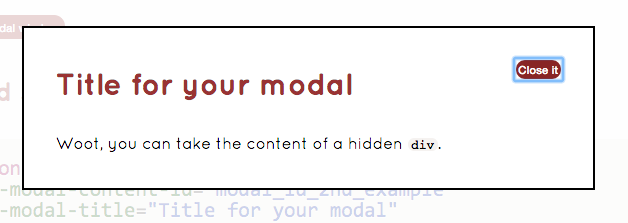 modal dialog