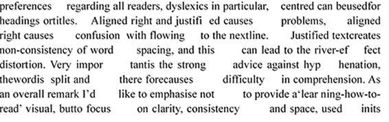 dyslexia river effect