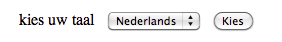 screenshot jumpmenu met verzendknop