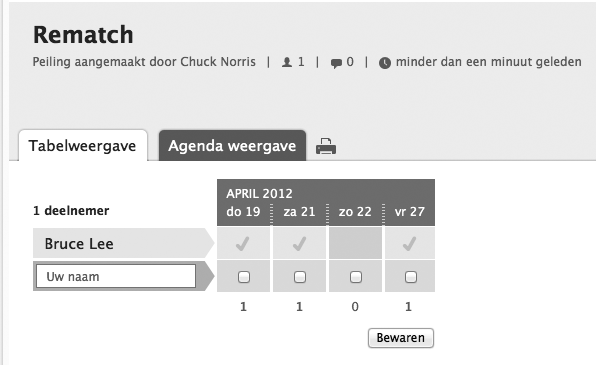 Doodle tabelweergave ja/nee opties in grijswaarden
