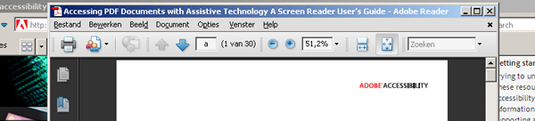 screenshot titelbalk Adobe Reader