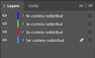 panneau de calques dans InDesign)